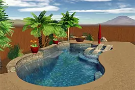 3D CAD swimming pool modeling