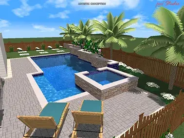 Pool Design 3D CAD image