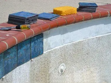 Hughson Pool Tile & Coping plus masonry and stone