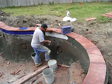 Alamo Pool Tiling & Coping