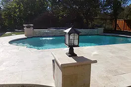 Pool lighting and backyard construction