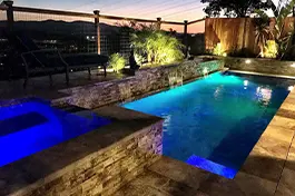 Riverbank Night time LED pool lighting - water accessories