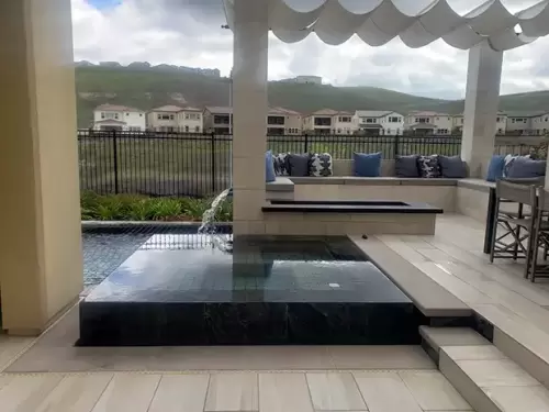 Custom pool and spa